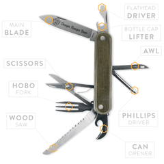 DRB Scout Knife Linen Micarta RL