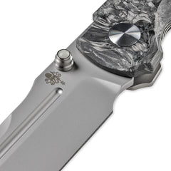 PDW SPD Invictus-SP marbled carbon fiber thumbstud detail