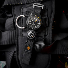 PDW SPD titanium FXDS watch strap 22mm black short length