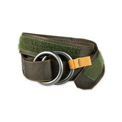CNC-machined titanium rings on the PDW Ti-Ring Belt Ranger Green