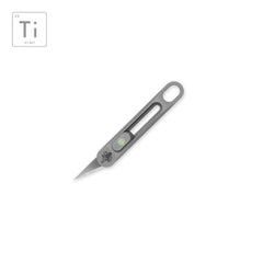 PDW SPD X-11 micro utility knife glow in the dark button titanium handle open