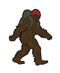 PDW Sasquatch Hiker Sticker