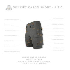 Odyssey Cargo Short ATC - Machine Mineral Gray