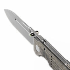 PDW SPD Invictus-SP EDC knife OD green micarta thumbramp detail
