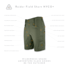 Raider Field Short NYCO+ - Transitional Field Green