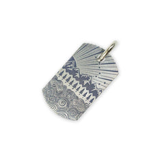 Steel Flame Titanium Dog Tag - PDW Logo All Terrain / IGNEM FERAM v2 with Jump Ring