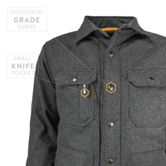 Shearling Mountain Jacket - Gray Tweed