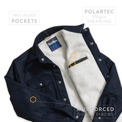 Shearling Mountain Jacket - Navy Blue