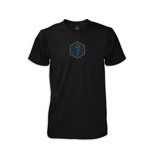 SPD Kraken Trident Deep Blue T-Shirt - Black