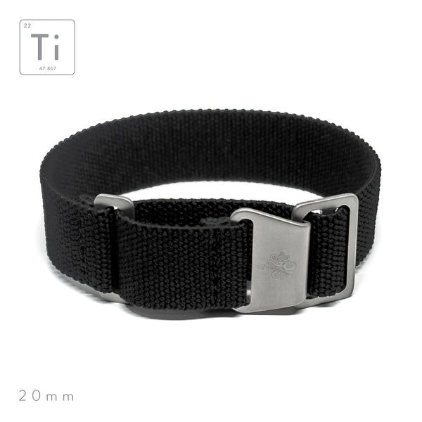 Ti-MNPara Strap 20mm - Black